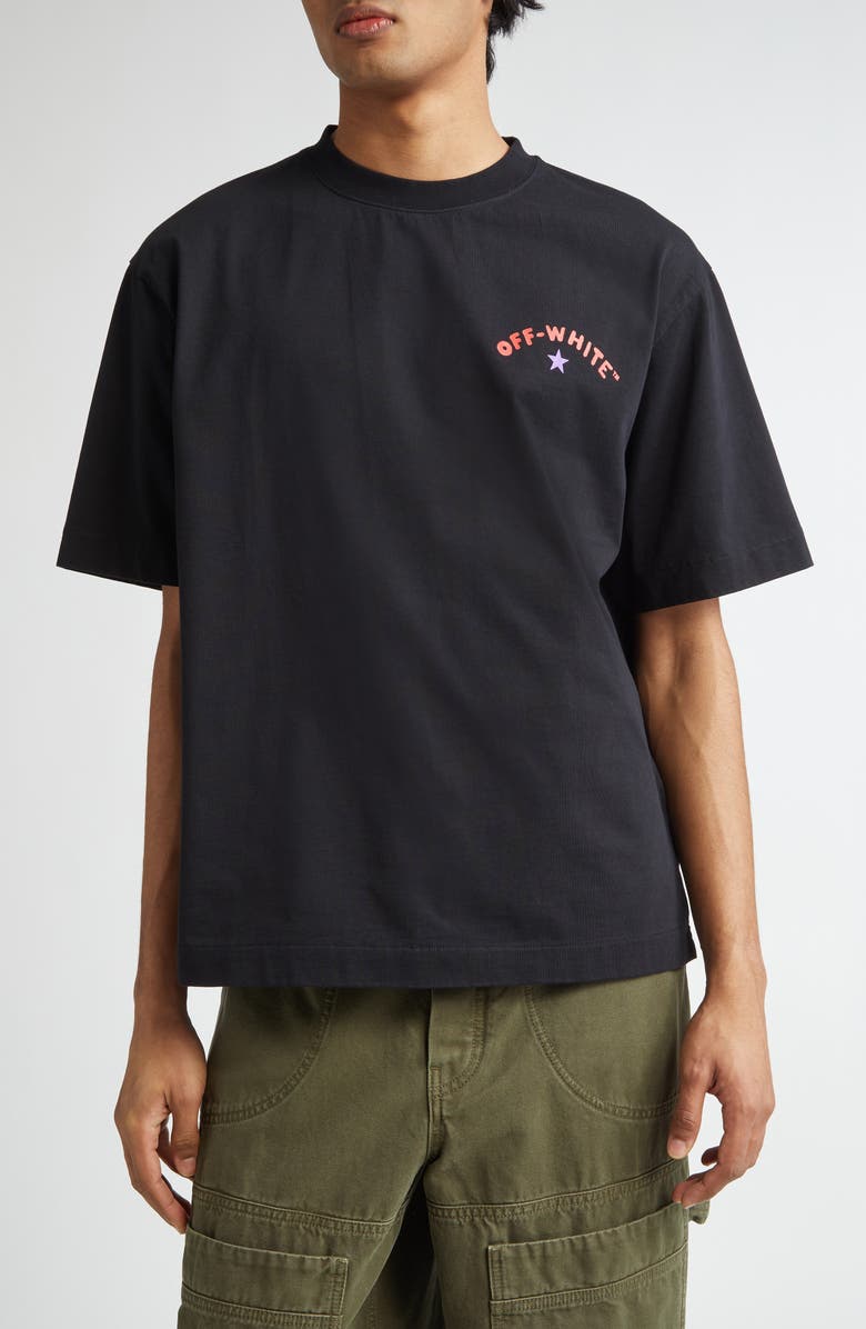 Off-White Star Arrow Cotton Graphic T-Shirt, Main, color, 