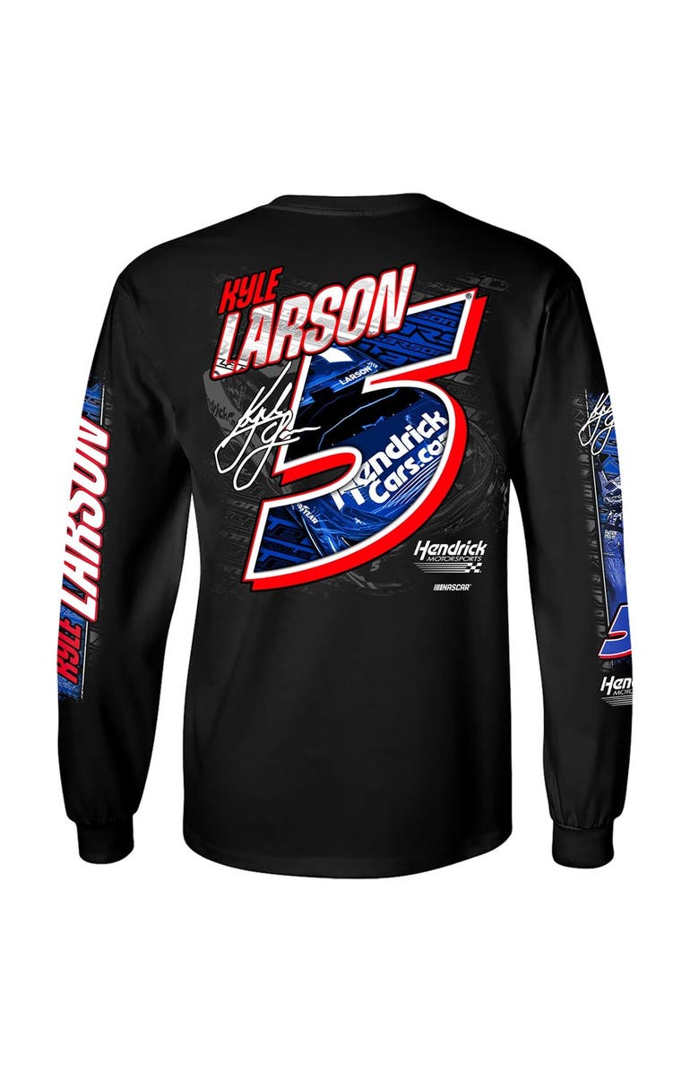 HENDRICK MOTORSPORTS TEAM COLLECTION Men's Hendrick Motorsports Team Collection Black Kyle Larson HendrickCars.com Long Sleeve T-Shirt, Alternate, color,
