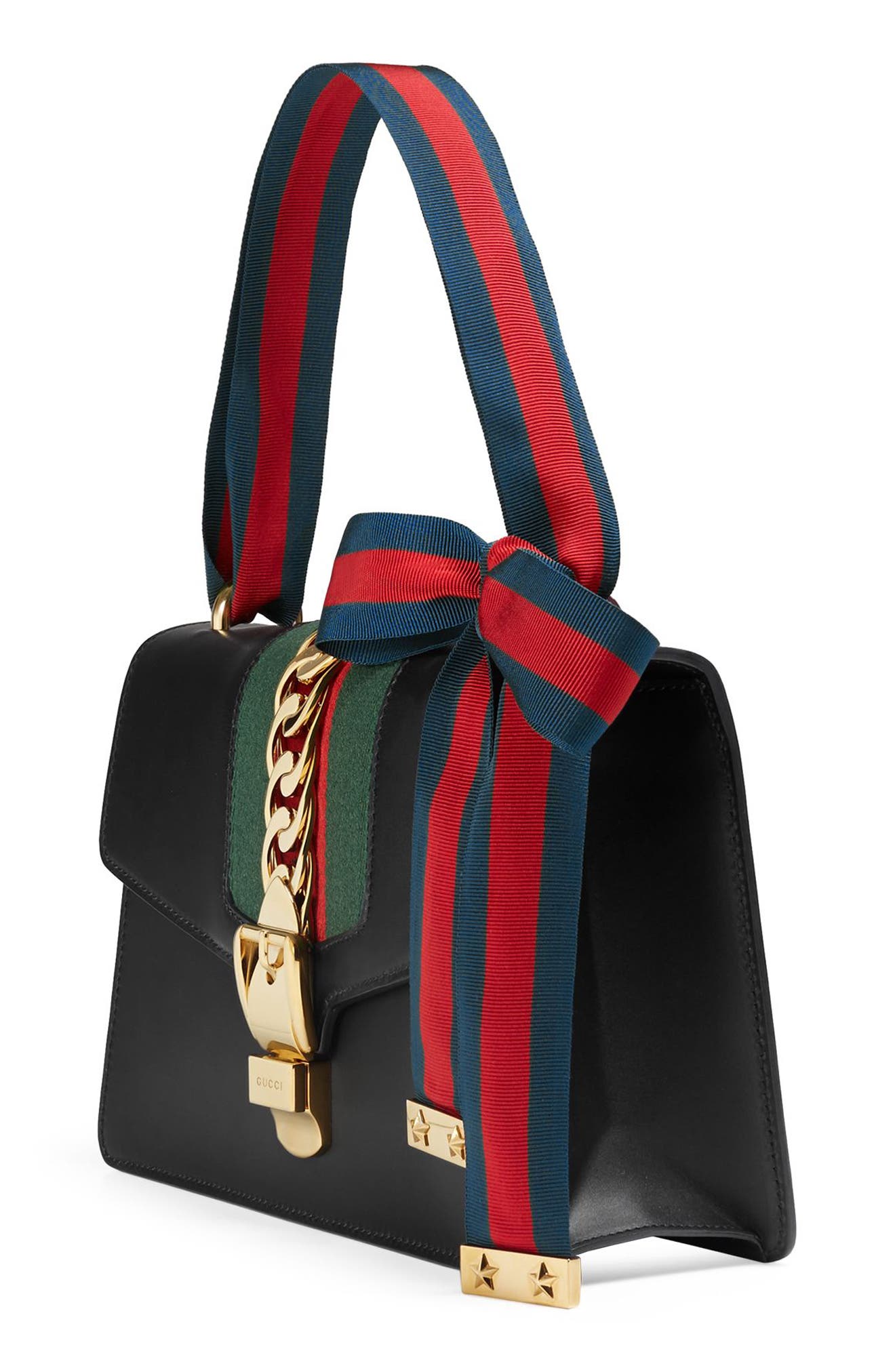 Gucci Small Leather Shoulder Bag, Alternate, color, 