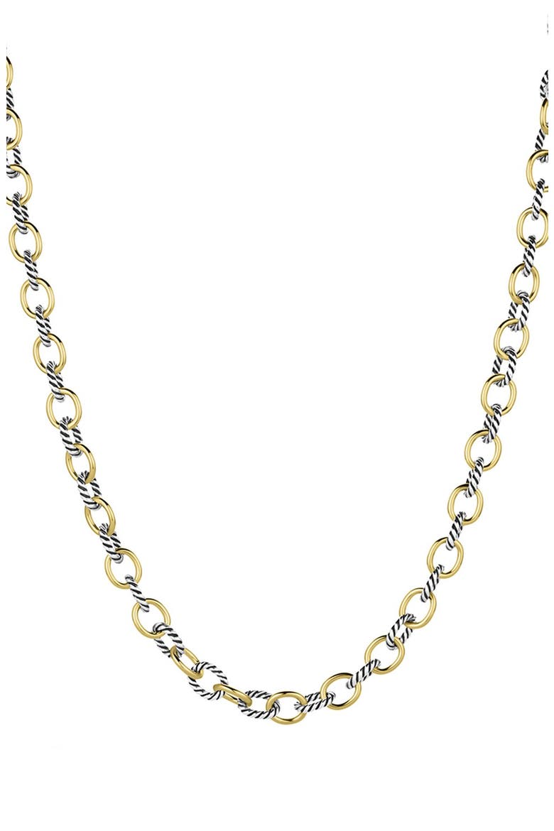 'Chain' Oval Medium Link Necklace with Gold, Main, color, TWO TONE