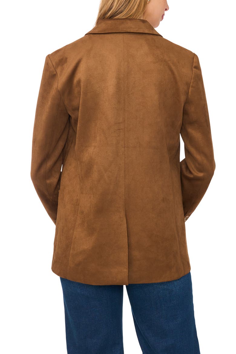 Faux Suede Blazer, Alternate, color, TOASTED