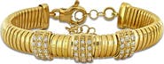 Julianna B. Cubic Zirconia Omega Triple Row Bracelet