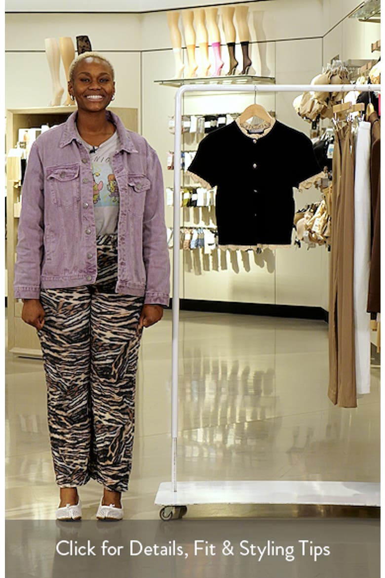 Ciara Crochet Trim Wool Blend Cardigan video