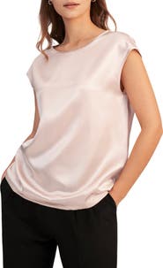 Lilysilk Women's Basic Cap Sleeves Silk Tee