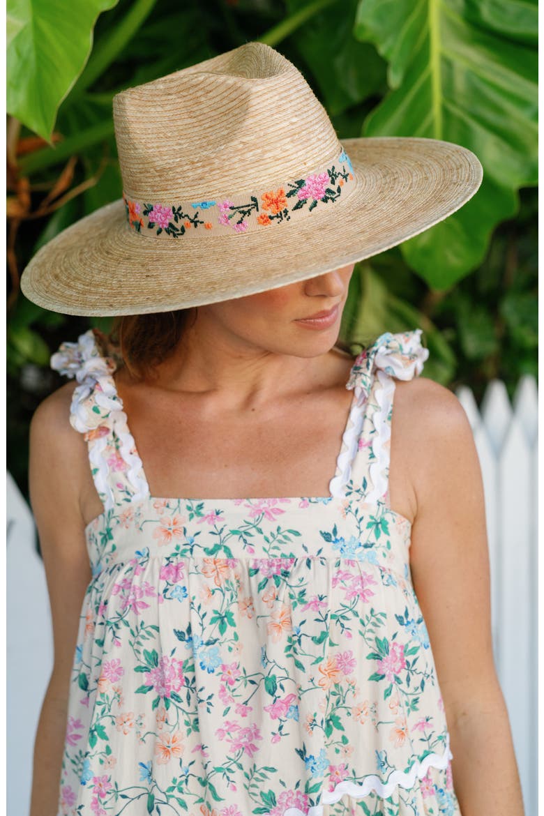 Flor Coconut Palm Straw Hat, Alternate, color, NATURAL/ MULTI