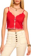 Ramy Brook Tilda Scallop Cotton Blend Crop Camisole