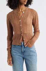 Madewell Pointelle Stitch Alpaca Blend Cardigan