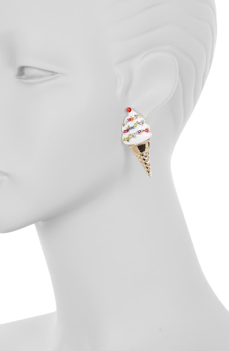 BaubleBar Ice Cream Cone Drop Earrings, Alternate, color, 