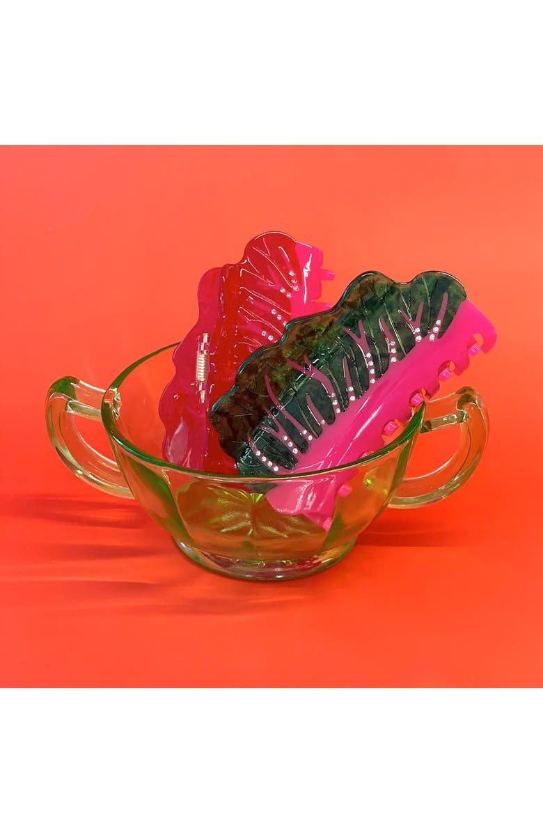 Centinelle Glowing Chard Hair Claw, Alternate, color, Green