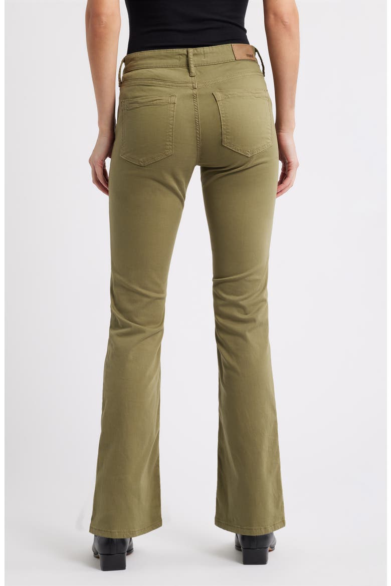 Vicky Patch Pocket Mid Rise Bootcut Sateen Pants, Alternate, color, DARK OLIVE SATEEN