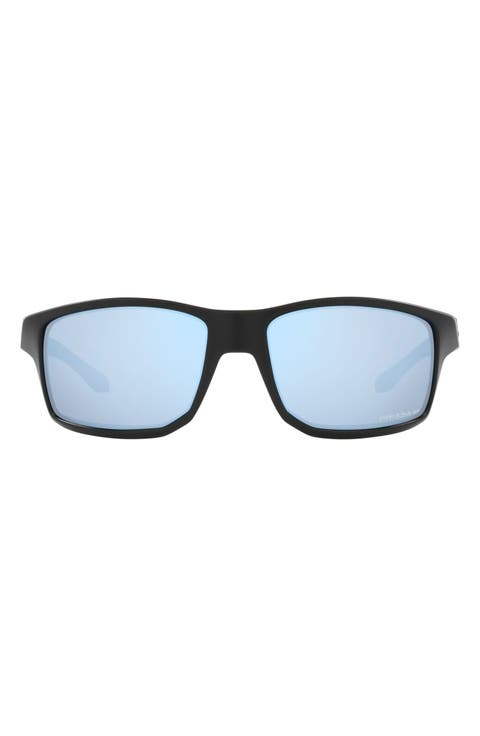 61mm Polarized Rectangle Sunglasses