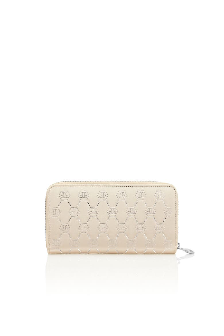 Zip Around Wallet Women, Alternate, color, beige