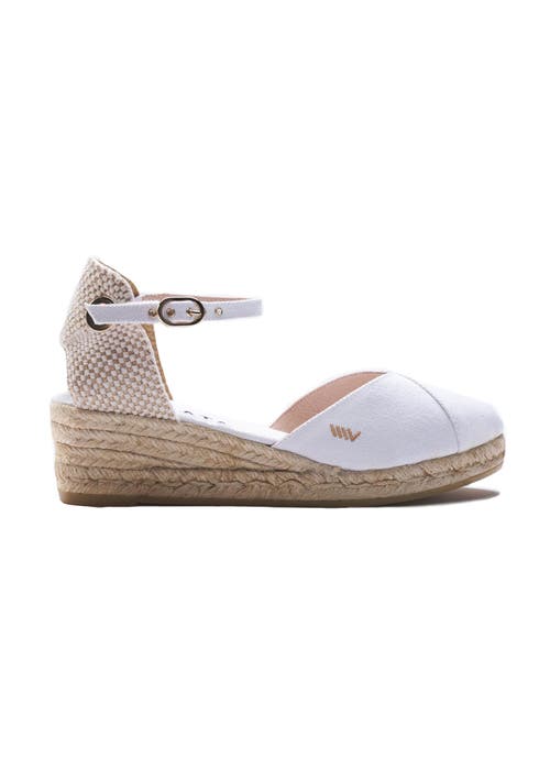 Viscata Pubol Canvas Espadrille Wedges In White