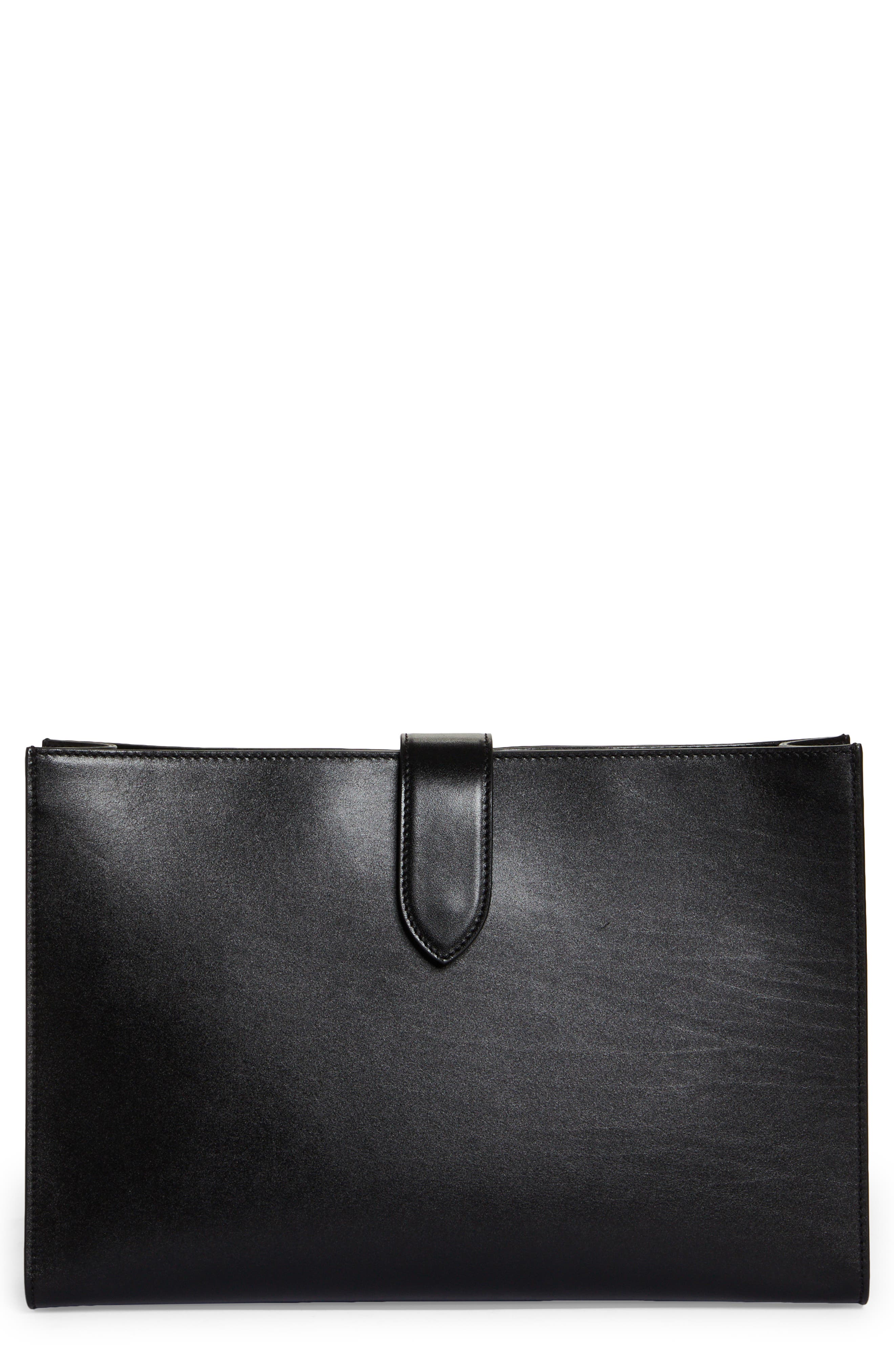 The Row Vera Leather Portfolio, Main, color, 