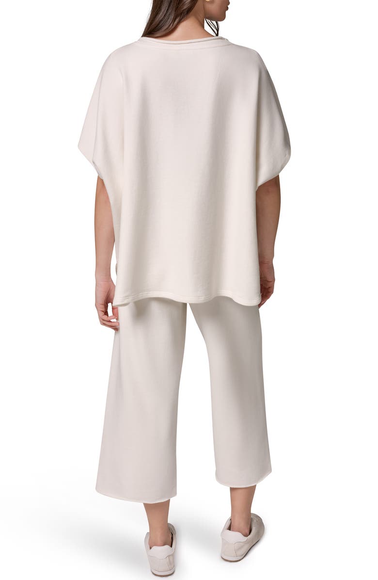 Donna Karan New York Cotton French Terry T-Shirt, Alternate, color, Cream