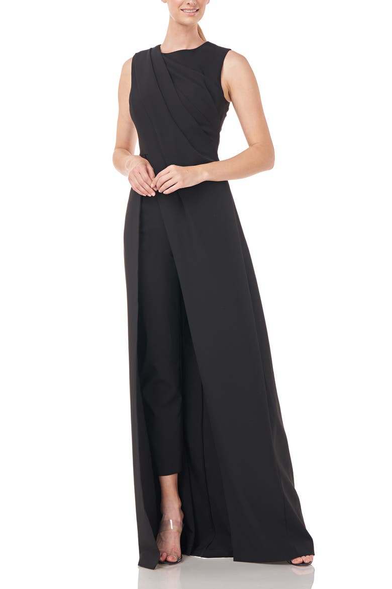 Rowan Sleeveless Maxi Romper, Main, color, BLACK