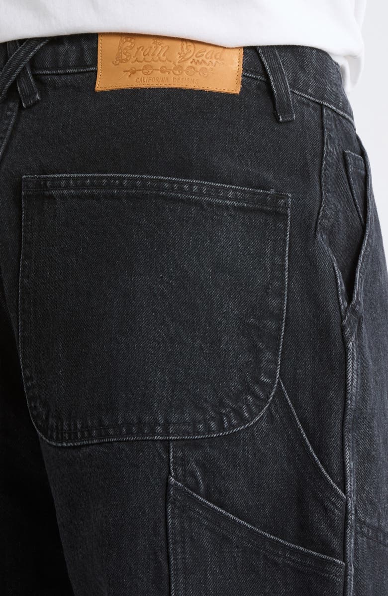 Brain Dead Wide Leg Jeans, Alternate, color, Washed Black