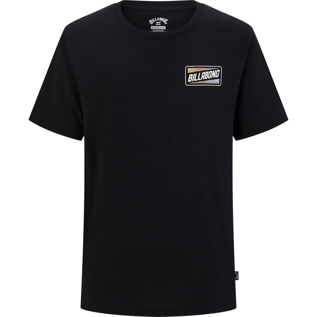 Billabong Kids' Walled Cotton Graphic T-shirt In Black