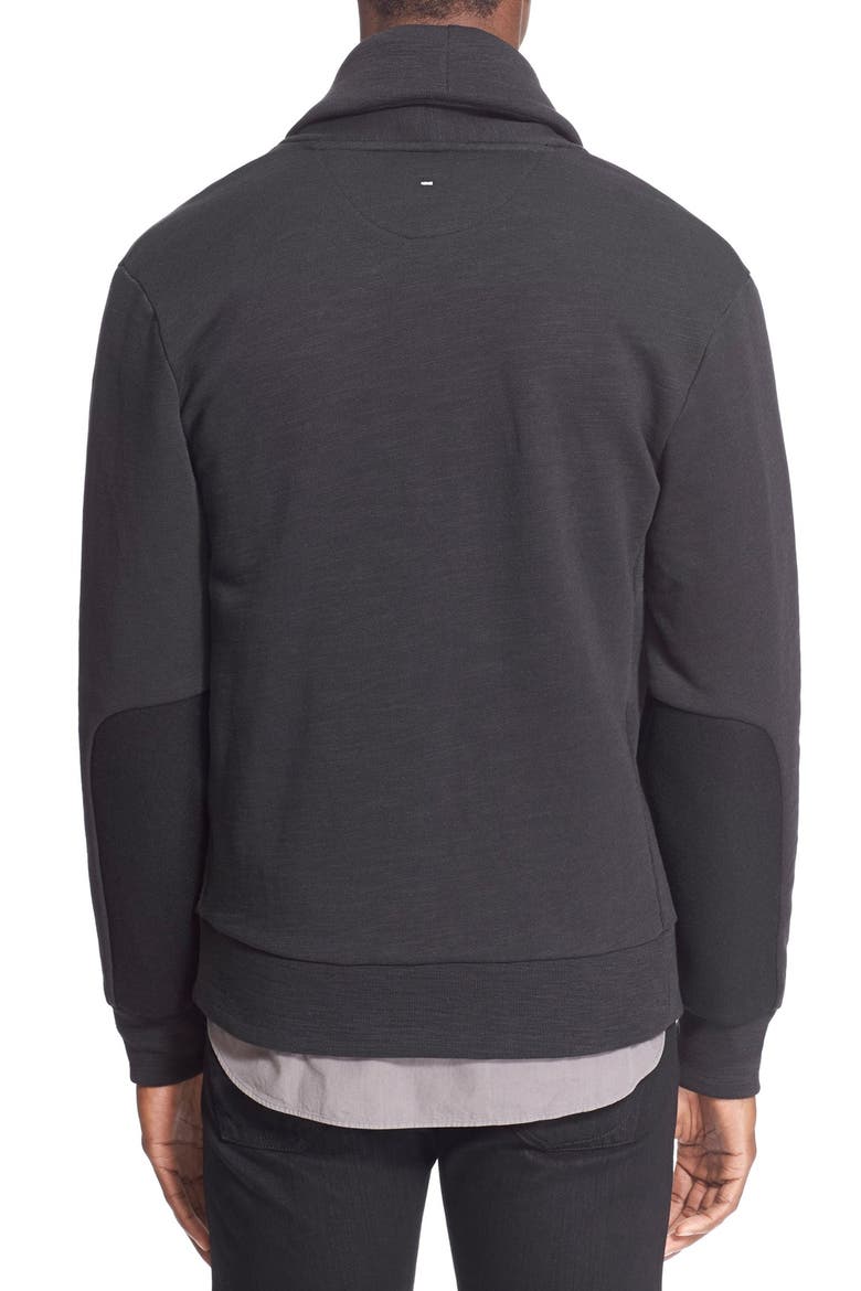'Gaspar' Shaw Collar Cardigan, Alternate, color, BLACK