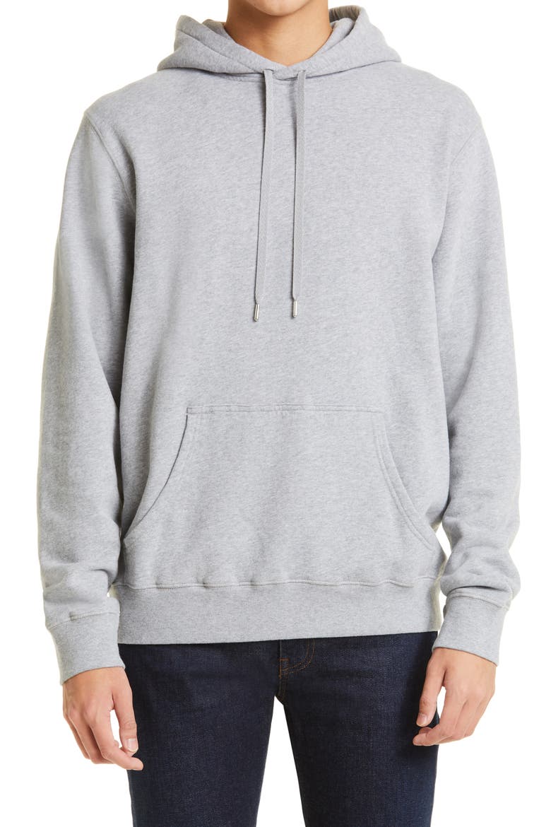 Men's Cotton French Terry Hoodie, Main, color, GREY MELANGE