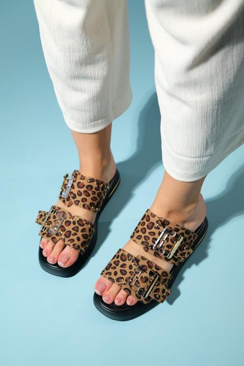 Prologue Shoes Zley Buckle Sandal In Brown