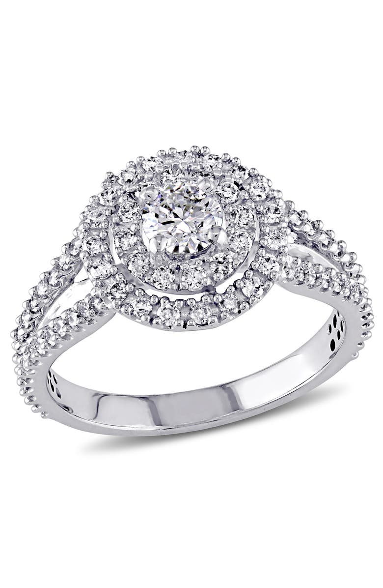 Julianna B. Diamond Double Halo Ring 14k, Main, color, 14K White Gold