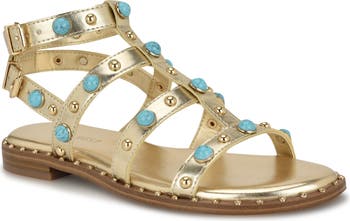 【NINE WEST】Mindela スタッズ グラディエーター サンダル Nine West Mindela Studded Gladiator Sandal (Women) | Nordstrom