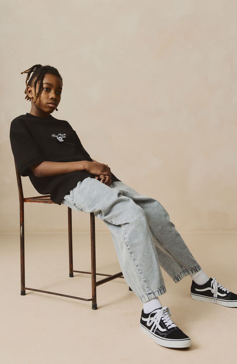 NEXT Kids' Denim Joggers, Alternate, color, Grey