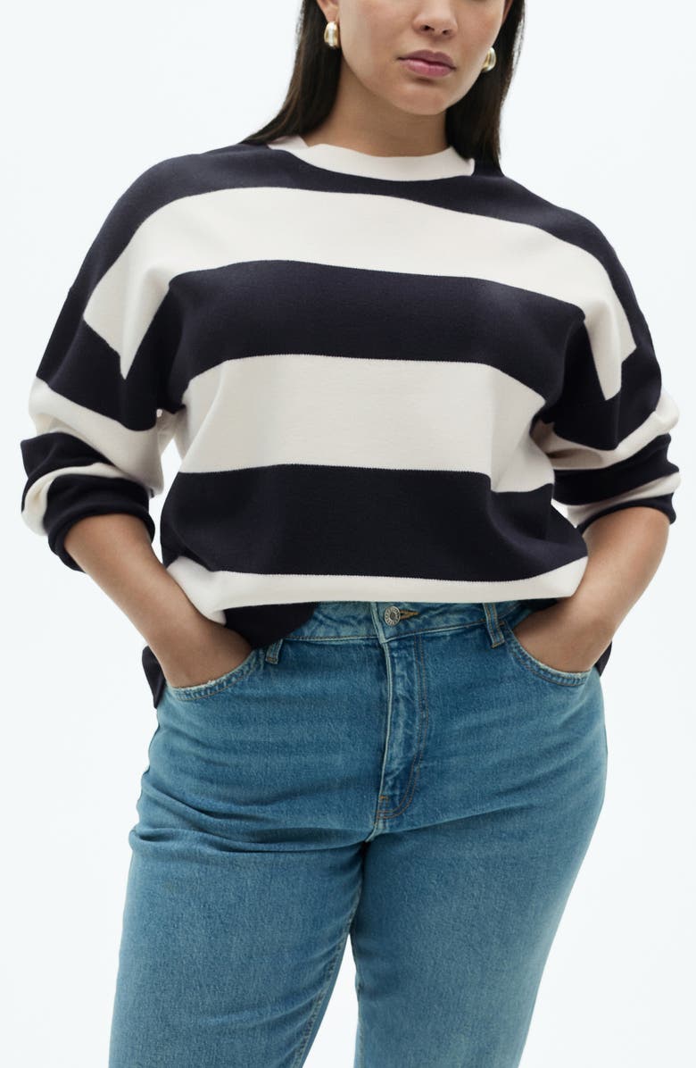 MANGO Lotuini Stripe Sweater, Main, color,