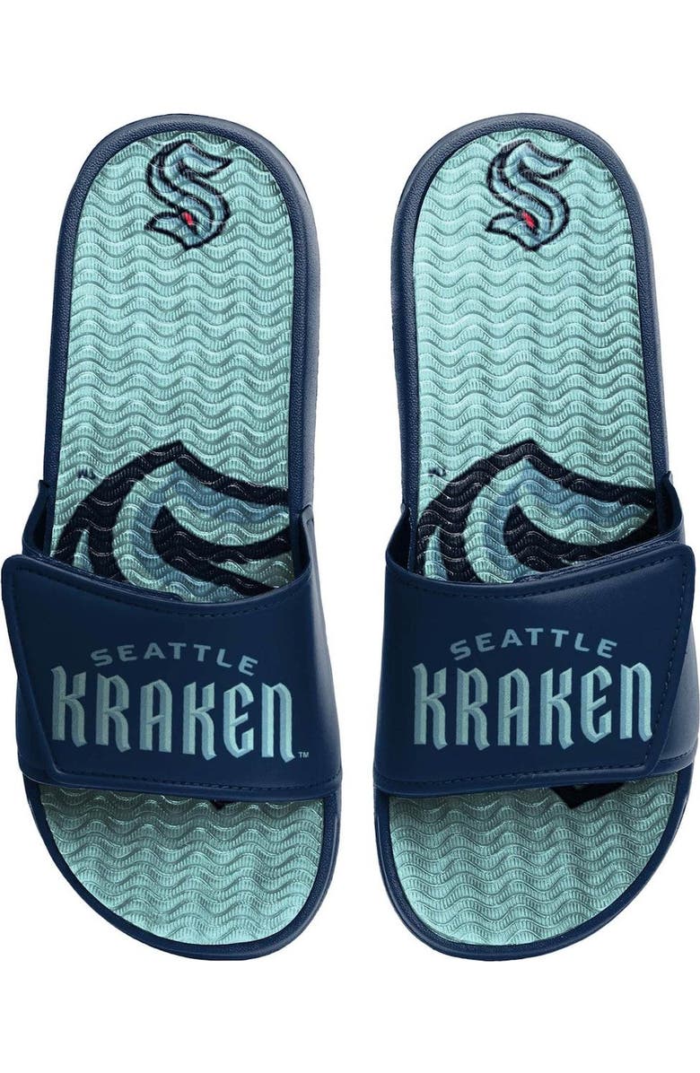 FOCO Youth FOCO Seattle Kraken Gel Slide Sandals, Main, color,