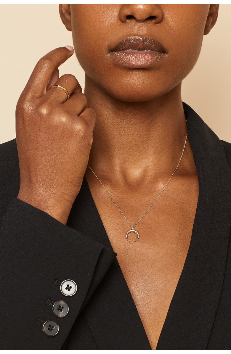 Oradina 14K Gold Wall Street Pendant Necklace, Alternate, color, White Gold