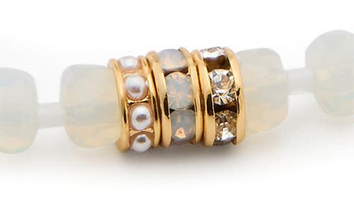 Kate Spade New York Mixed Stone Beaded Slider Bracelet In White