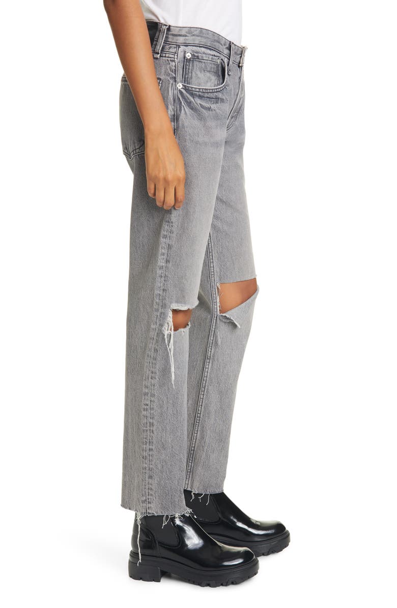 rag & bone Rosa Ripped Mid Rise Boyfriend Jeans, Alternate, color,