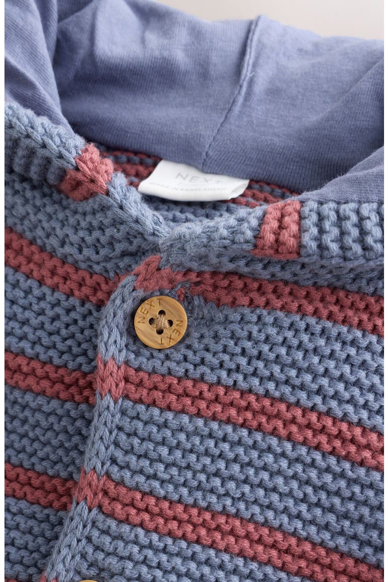 Kids' Stripe Hooded Cardigan, Alternate, color, BLUE
