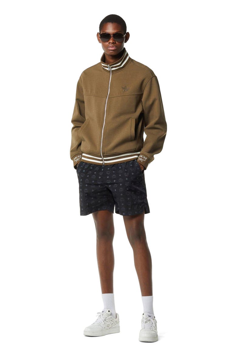 Essential Logo Ponte Track Jacket, Main, color, Green