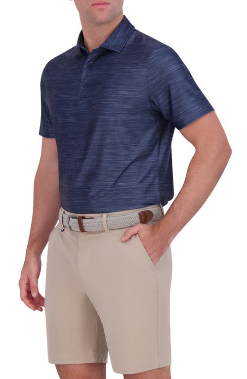 Ben Sherman Mélange Stretch Tech Polo In Blue