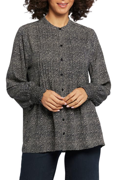 Pleated Peasant Blouse