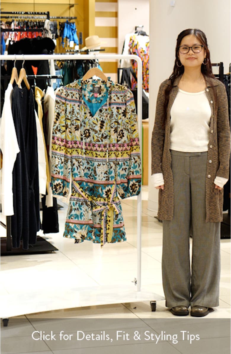 Floral Ruffle Long Sleeve Dress, sales video thumbnail