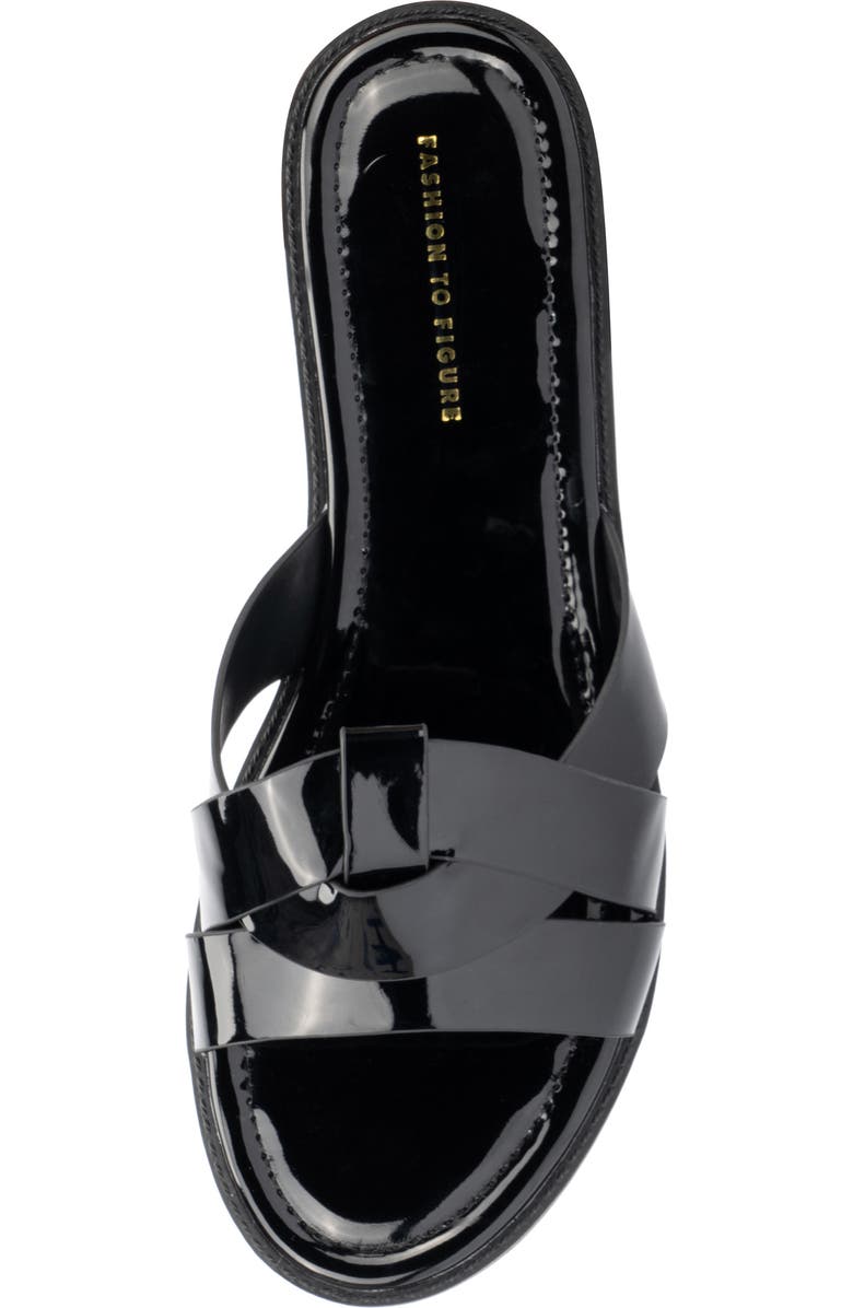 Fashion to Figure Tiana Slide Sandal - Wide Width, Alternate, color, Black