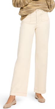 NIC+ZOE Patch Pocket High Waist Wide Leg Jeans