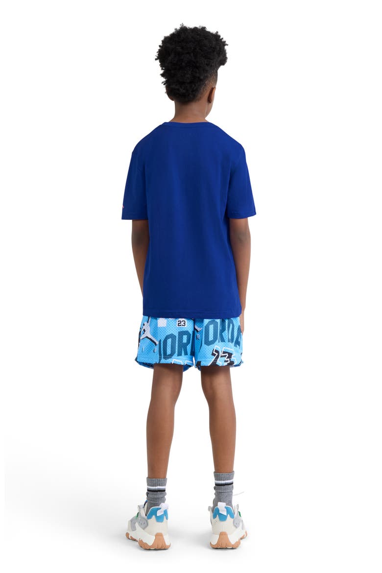 Kids' Jumpman Grid Blur T-Shirt, Alternate, color, GAME ROYAL
