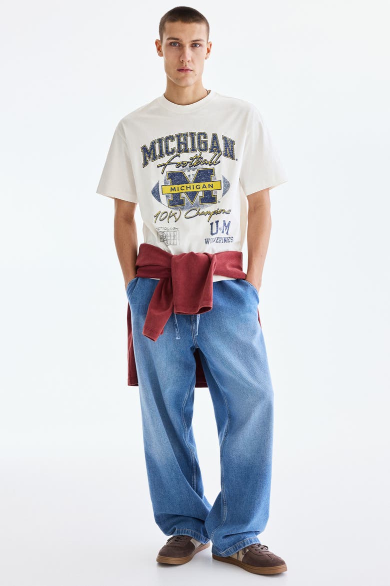 Loose Fit T-shirt, Main, color, White/University of Michigan