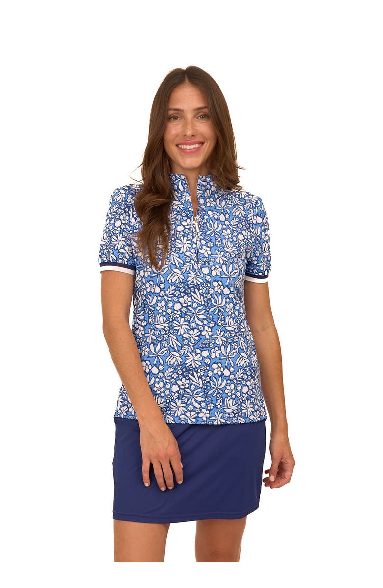 Cabana Life Short Sleeve Collared 1/4 Zip, Main, color, 