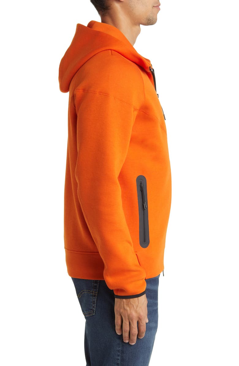 Nike Tech Fleece Windrunner Zip Hoodie, Alternate, color, Campfire Orange/ Black