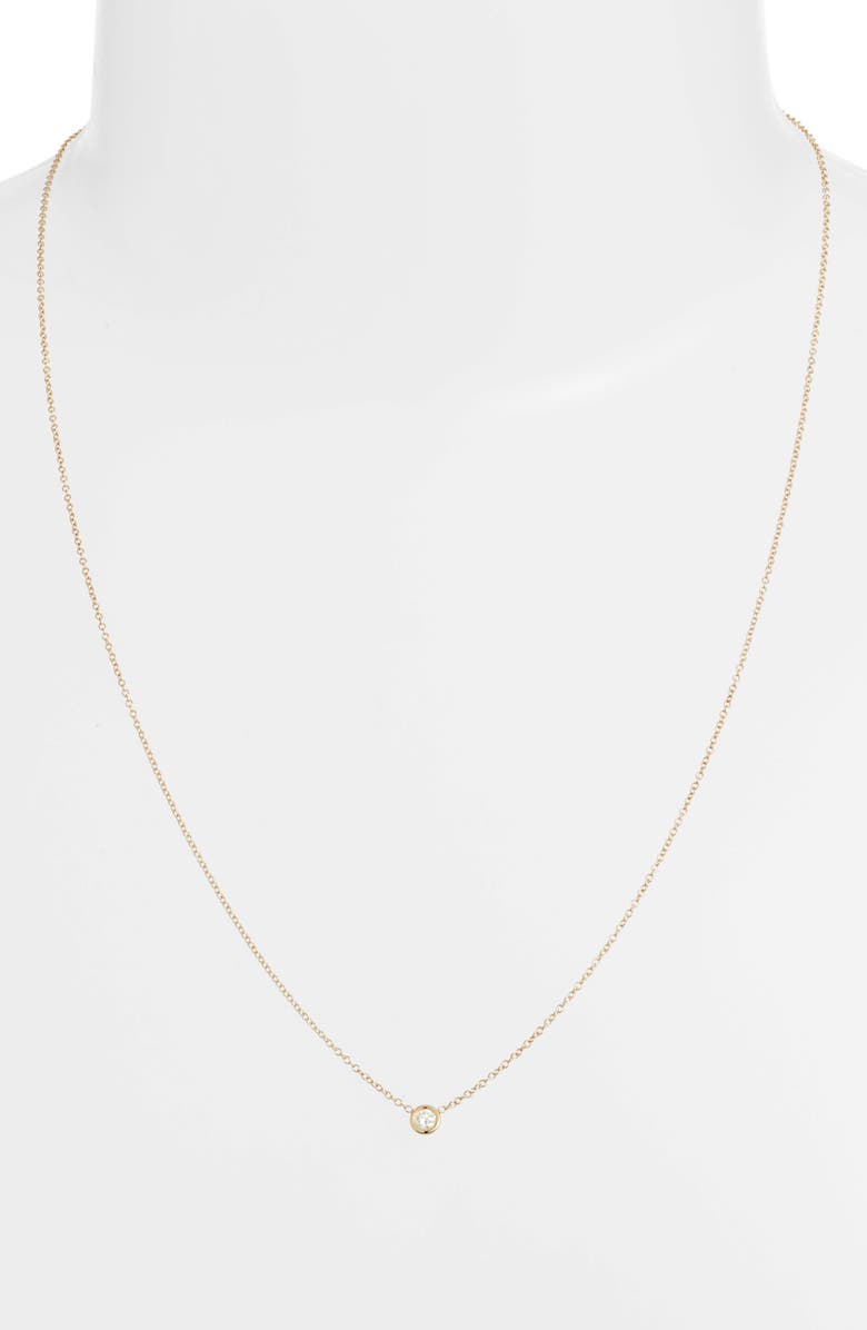 Zoë Chicco Bezel Diamond Pendant Necklace, Alternate, color, 