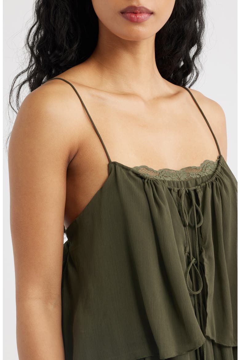 Tiered Minidress, Alternate, color, GREEN