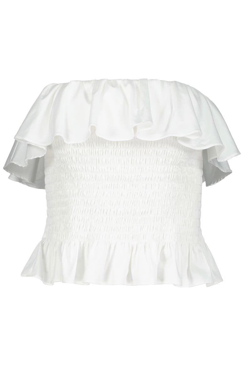 Isabelle Strapless Tiered Top, Alternate, color, Salt