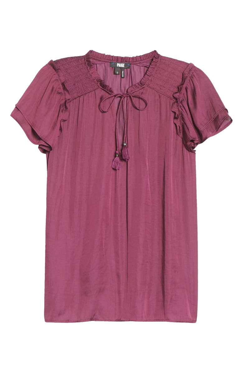 PAIGE Laramie Smocked Yoke Blouse, Alternate, color, 
