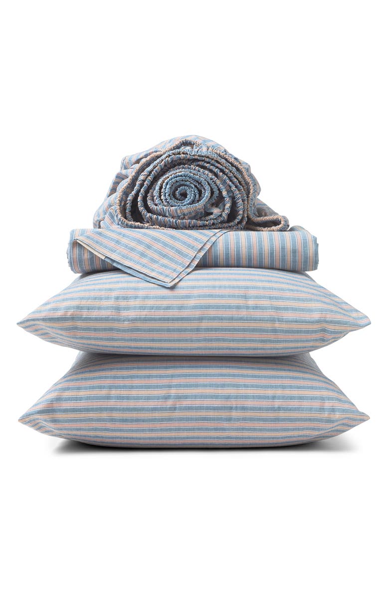 Coyuchi Crinkled Organic Percale<sup>™</sup> Sheet Set, Main, color,