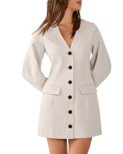 Nasty Gal Button Through Mini Blazer Dress In White